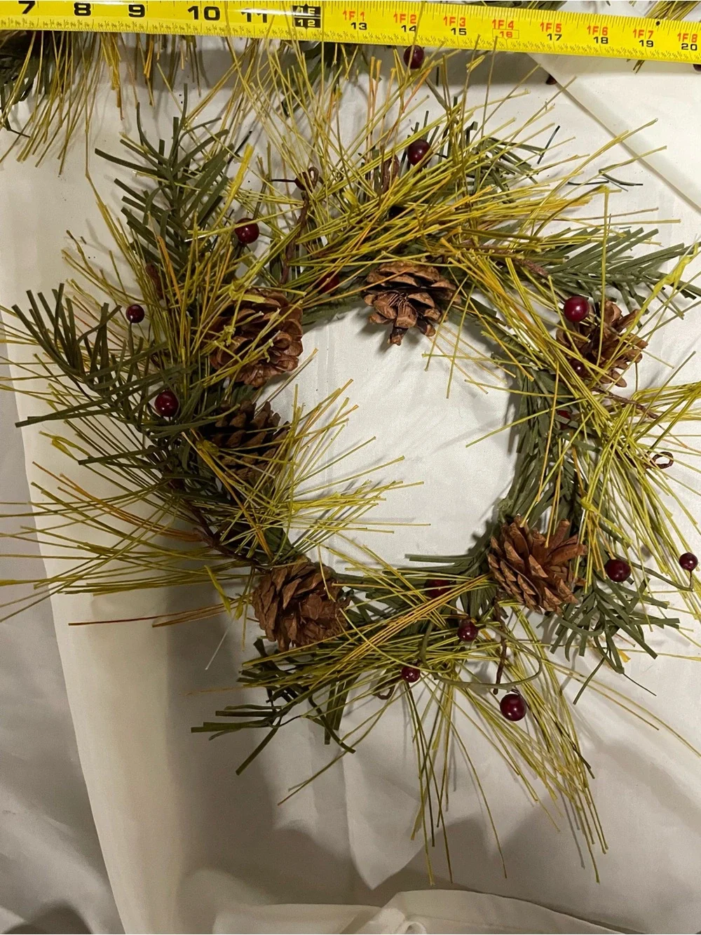 Holiday Pine and Berry Mini Wreaths - Green